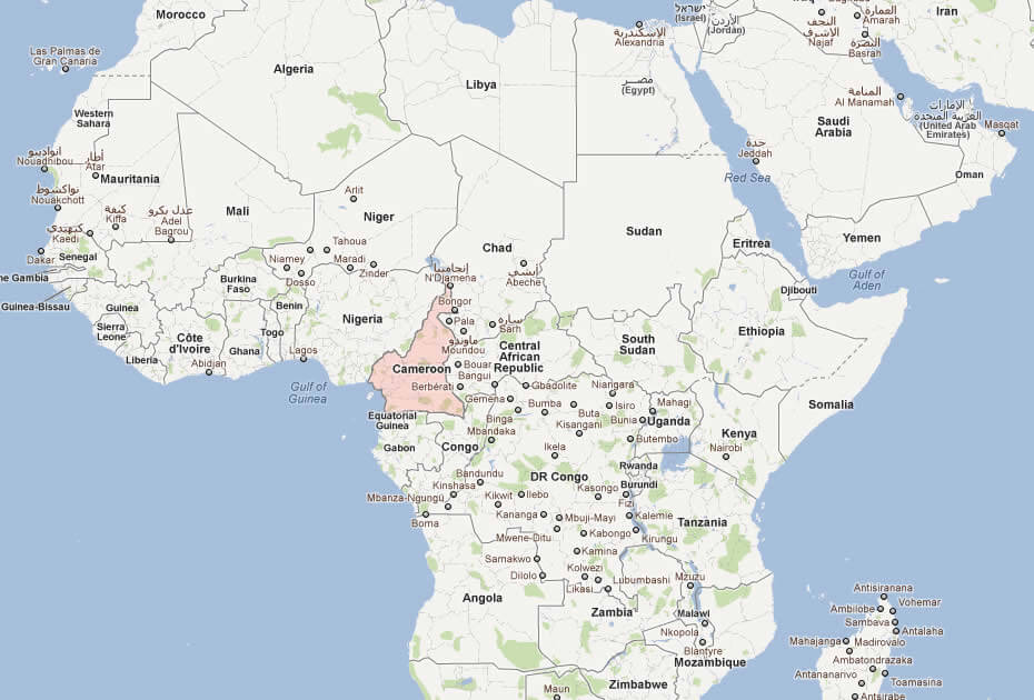 karte von kamerun afrika